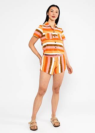 Top Off Shore Shimmy, sunny spirit stripe, Tops, Brown