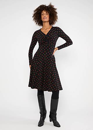 Jerseykleid Hot Knot, red rosehip, Kleider, Schwarz