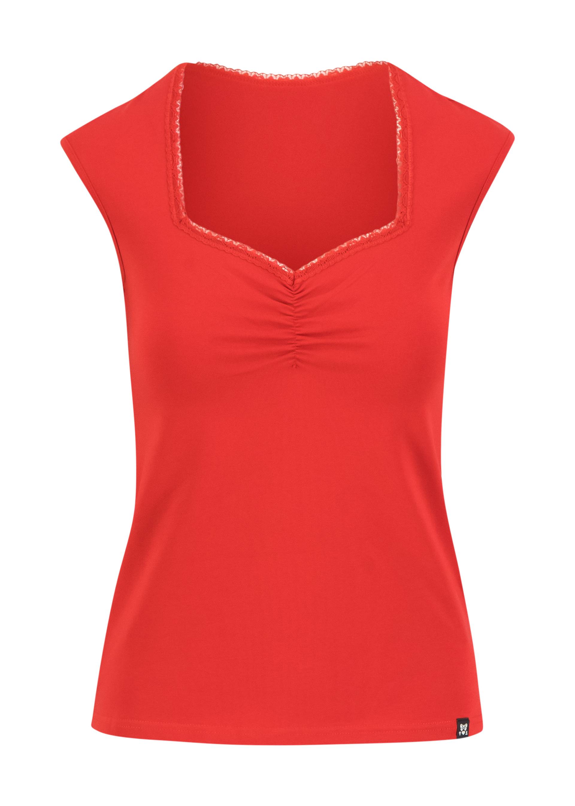 Sleeveless Top Let Romance Rule, summer cherry red, Tops, Red