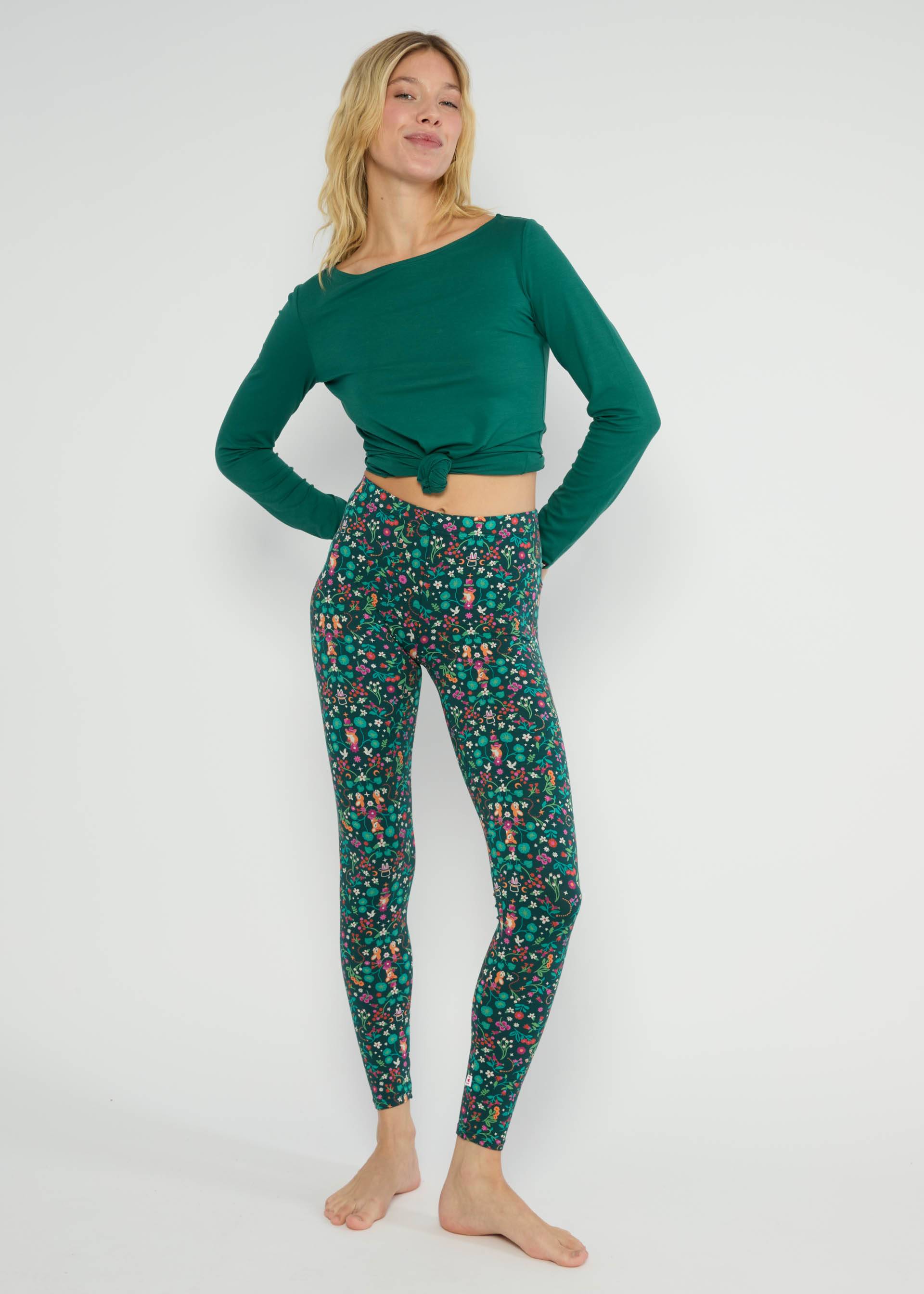 Cotton Leggings Lovely Legs, magic show stars, Leggings, Green