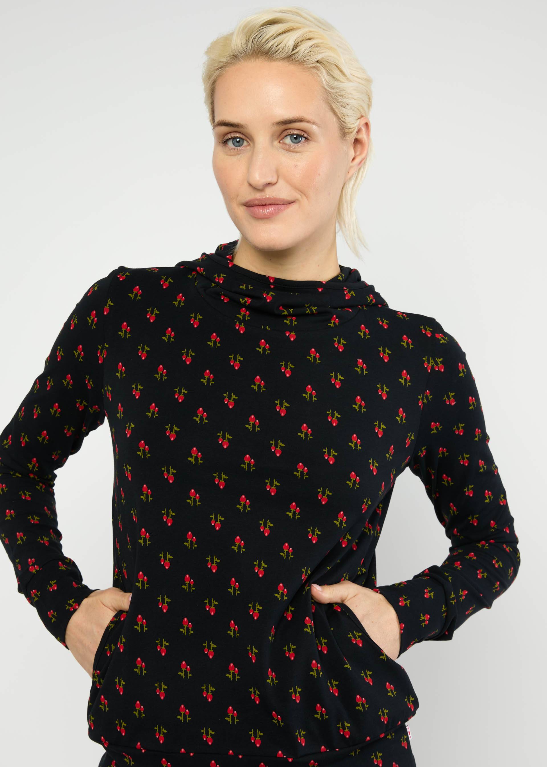 Hoodie Scuba Duba, red rosehip, Sweatshirts & Hoodies, Black