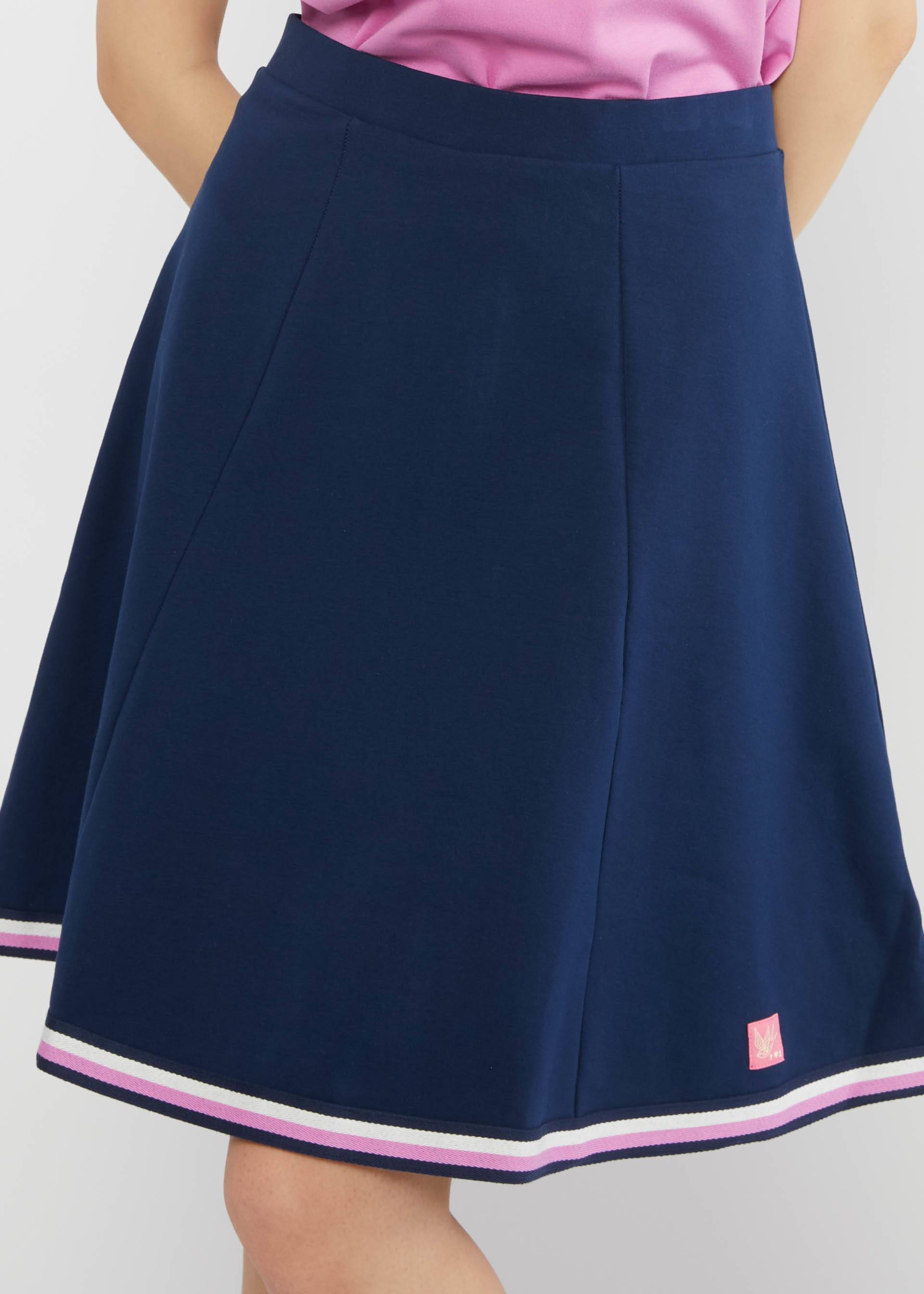 Circle Skirt Team Charming, blue budgie fly, Skirts, Blue