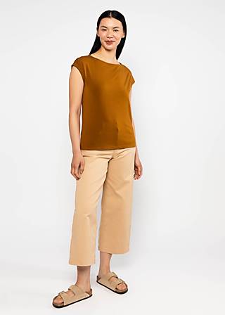 Top Breezy Flowgirl, strong ochre, Tops, Brown