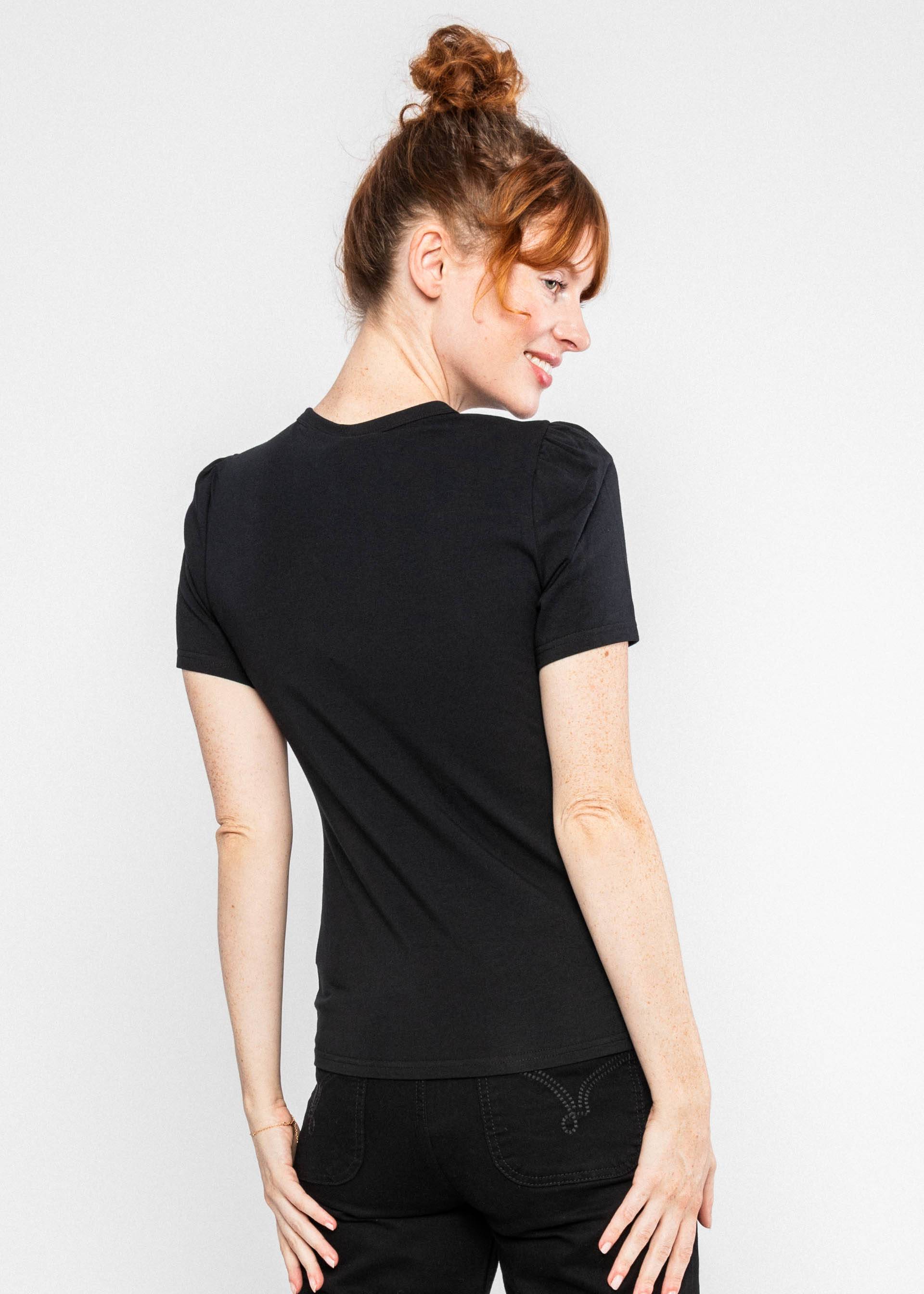 T-Shirt Criss Cross Cœur, black and strong, Shirts, Schwarz