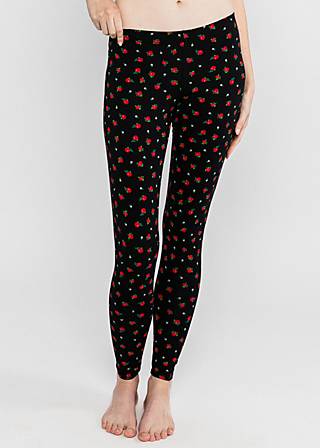 Cotton Leggings Lovely Legs, viva la rosa, Leggings, Black