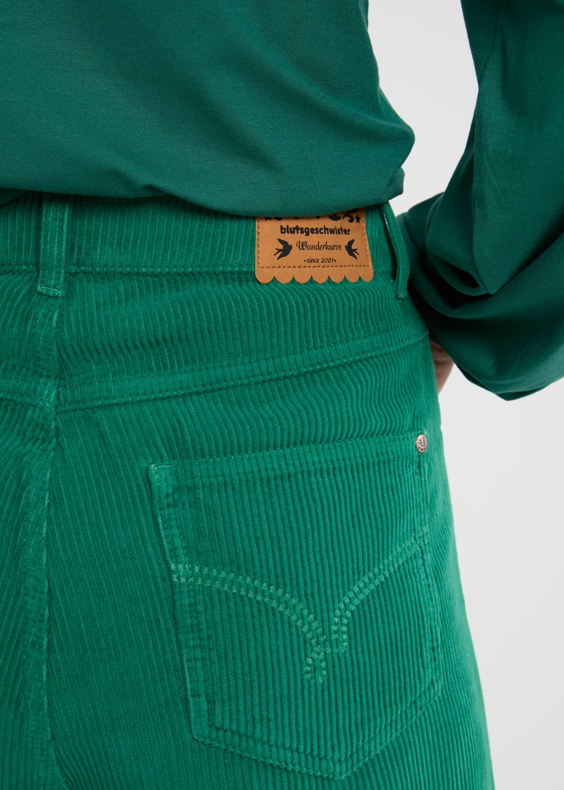 Cordhose High Waist Olotte, princess green, Hosen, Grün