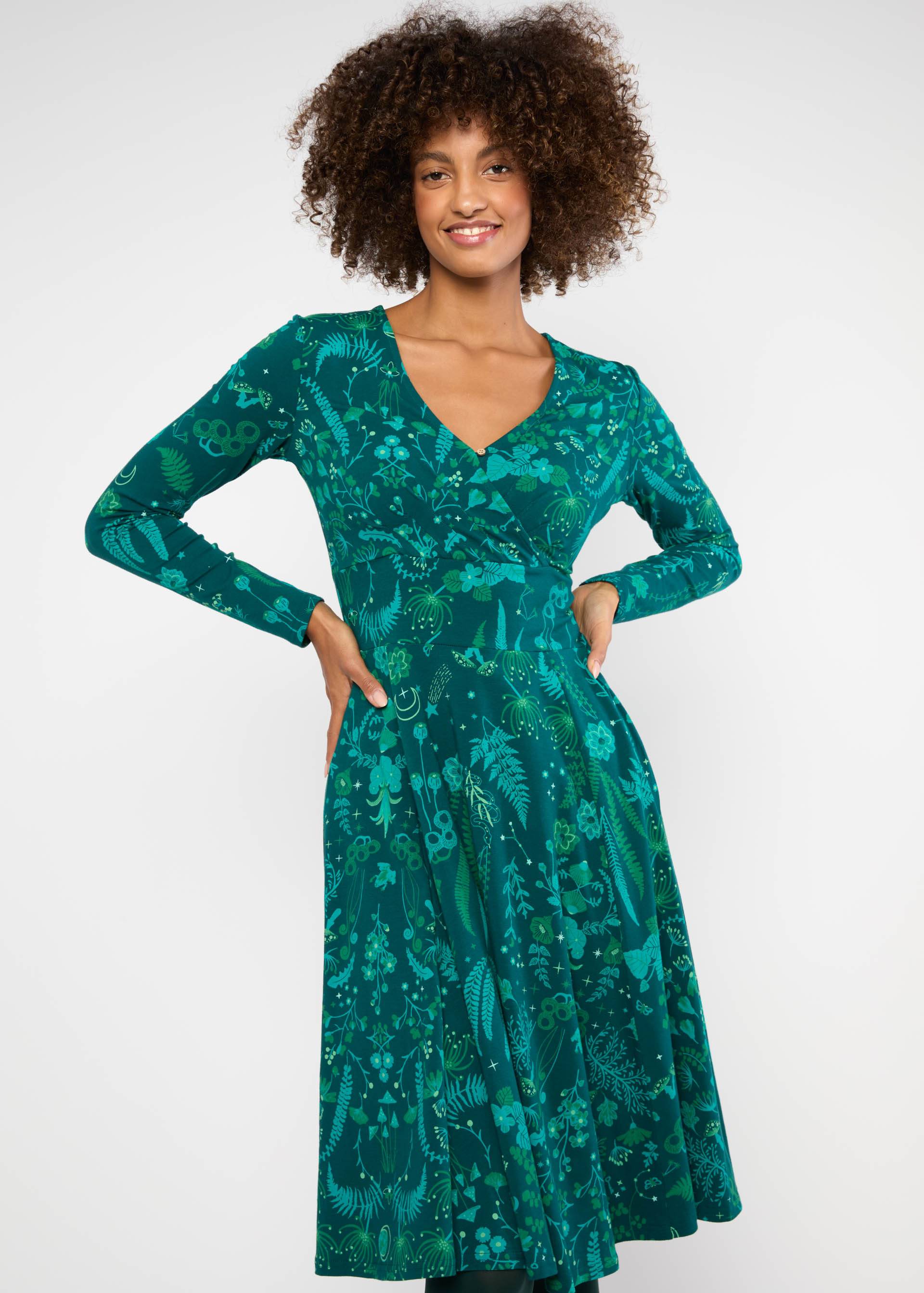 Jerseykleid Shalala Tralala, magical night walk, Kleider, Grün