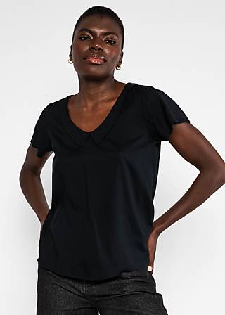Summer blouse Feed the Birds, black brush, Blouses & Tunics, Black