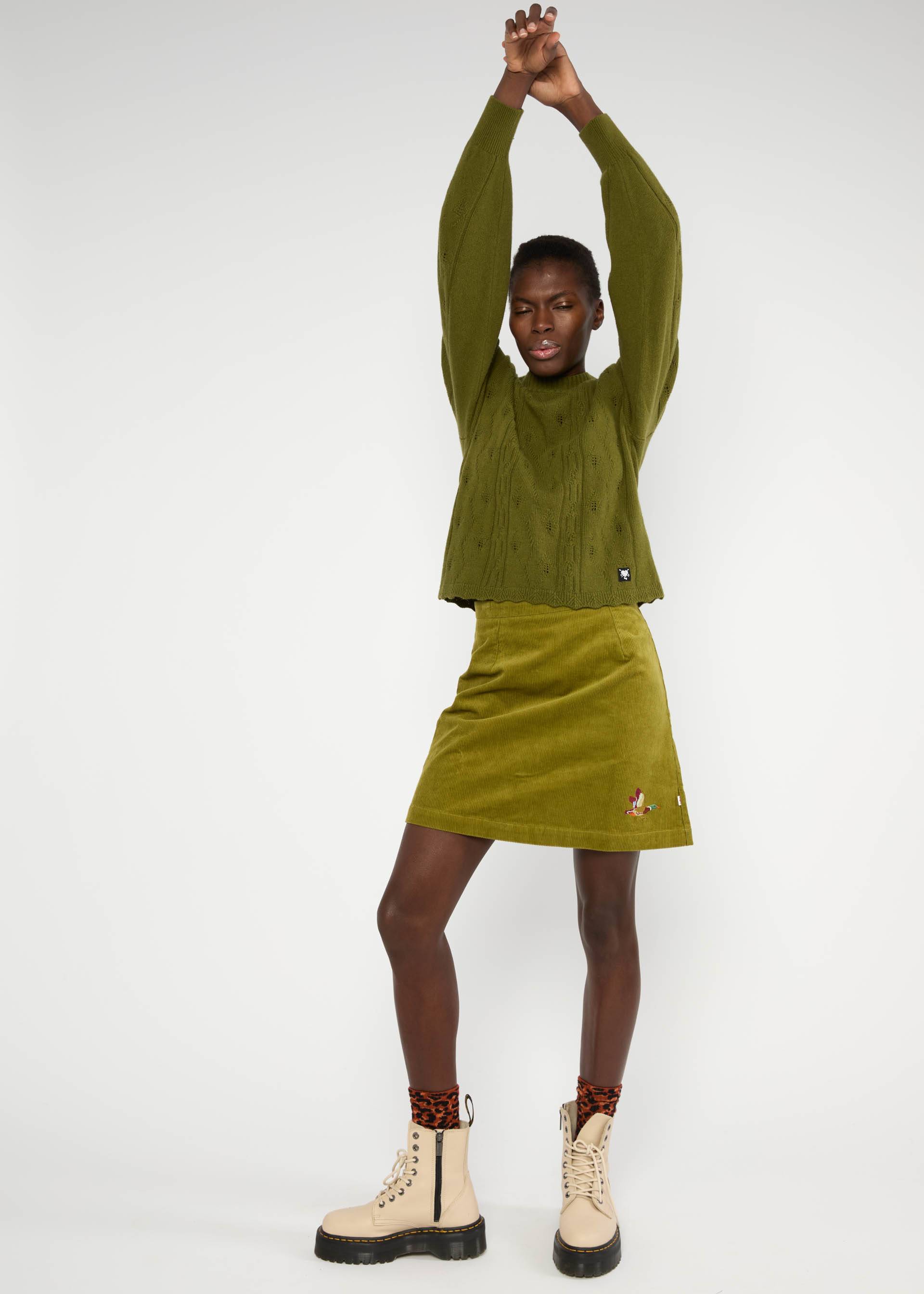 Cordrock Dreamy Eyes, dense forest khaki, Röcke, Grün