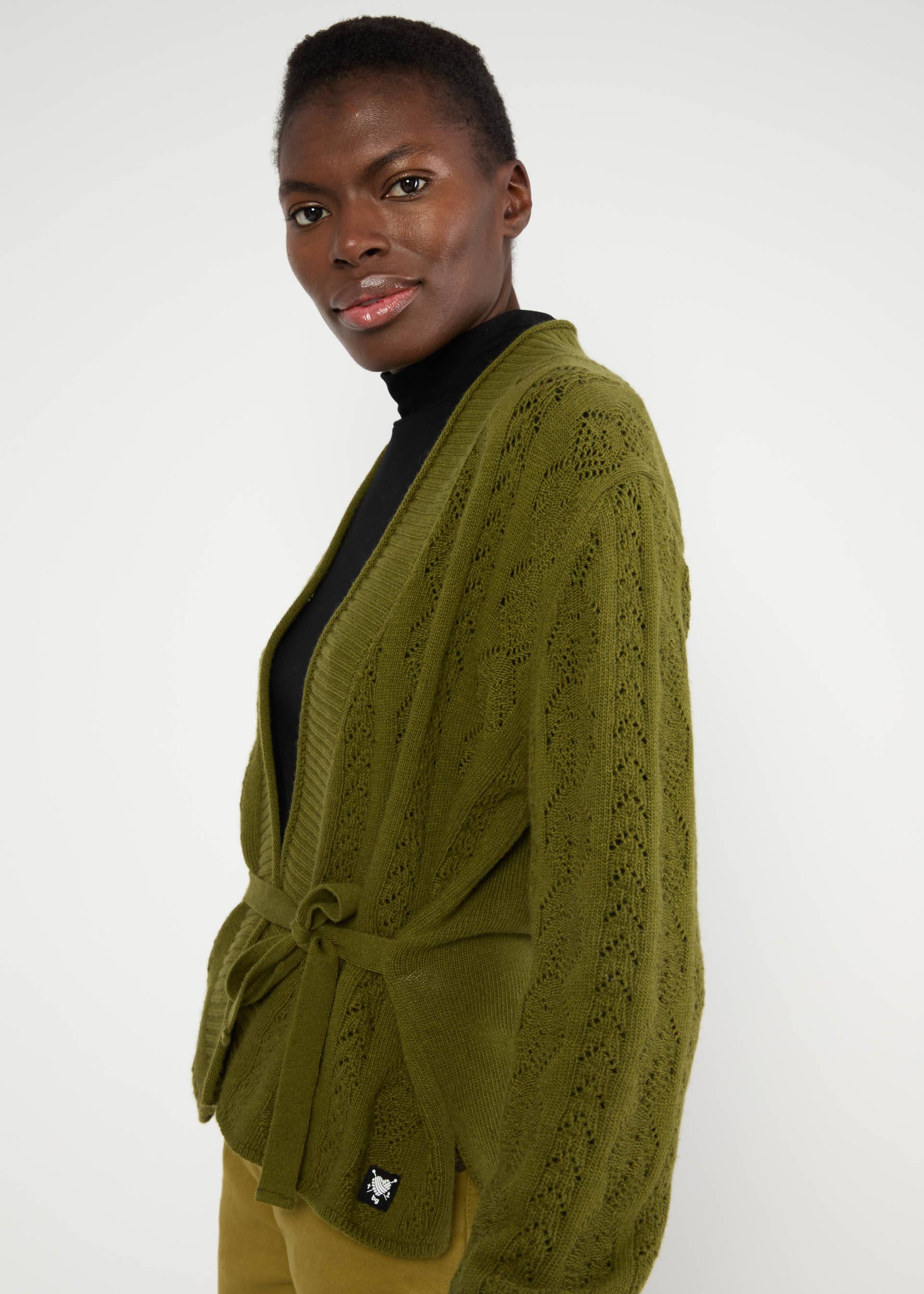 Cardigan Fine Craft Cocoon, ente gut, alles gut grün, Cardigans, Grün