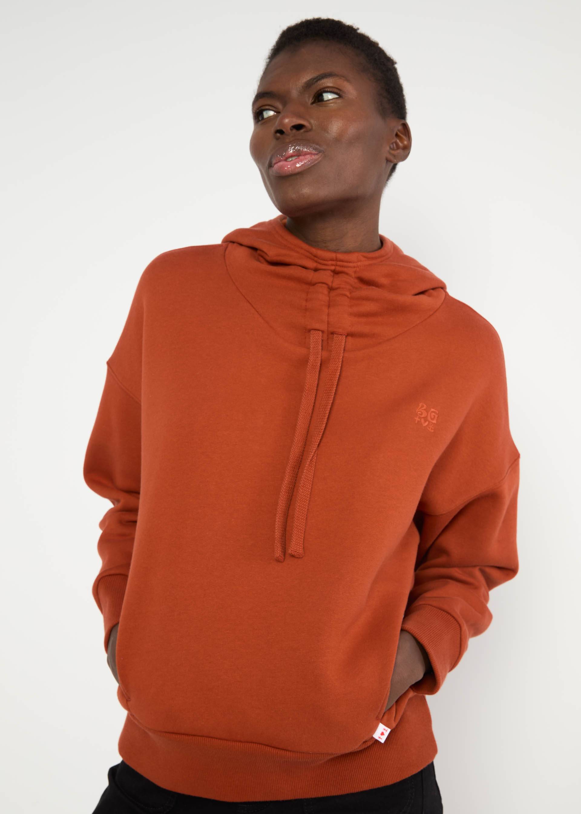 Hoodie Casual Hooded, brown urban vibes, Sweatshirts & Hoodies, Braun