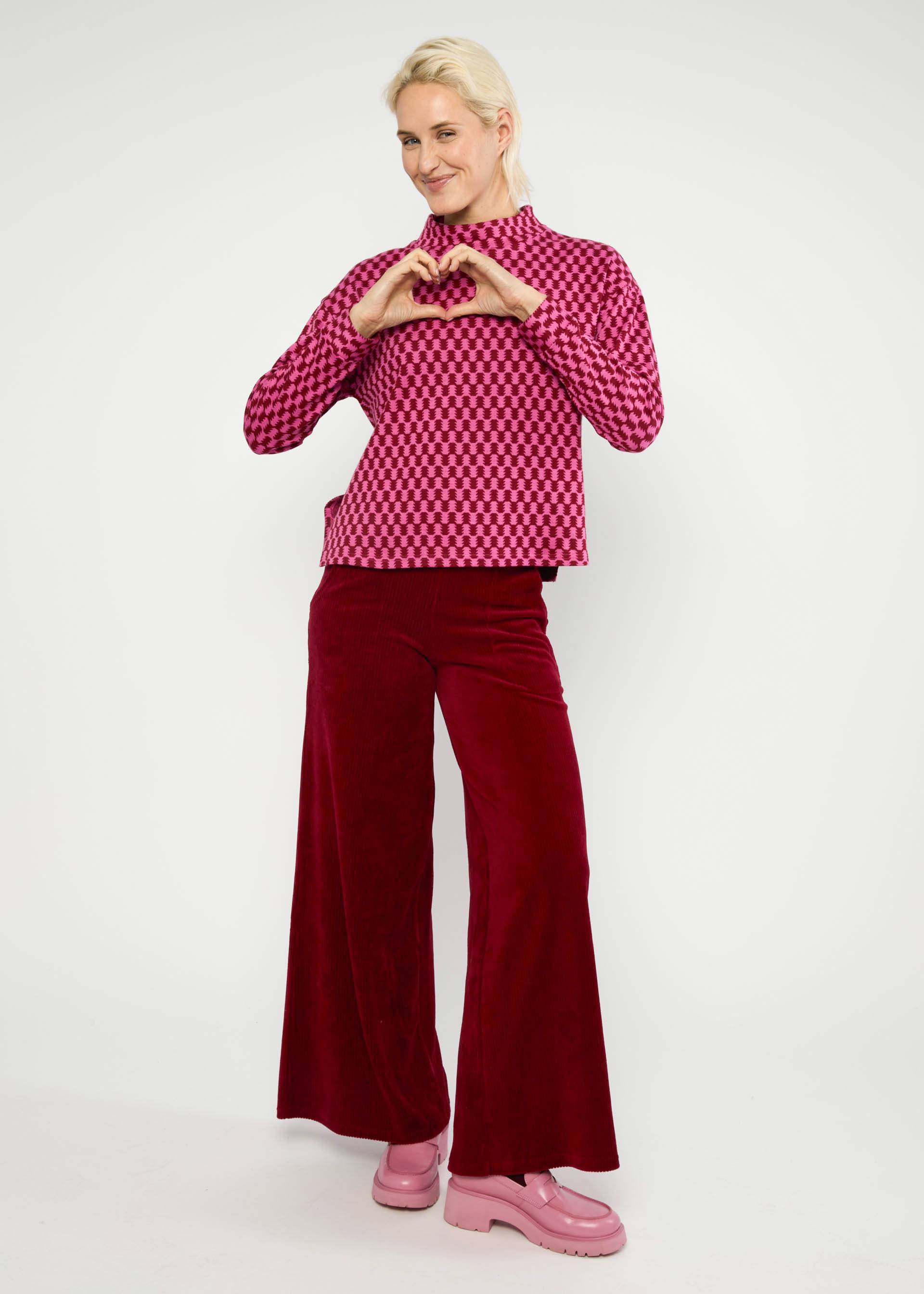 Pullover Catch My Vibe, pink urban check, Sweatshirts & Hoodies, Rosa