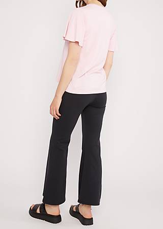 Summer Pants Logo Easy Flared, non-colour black, Trousers, Black
