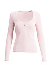 logo heart longsleeve, scent of lady, Tops, Pink